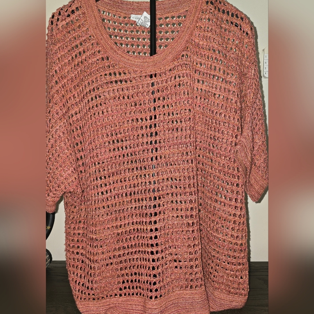 Catherines Women's Burnt Orange Knit Top
